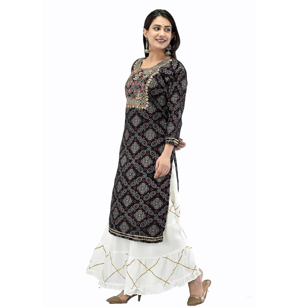 Kurti with White Sharara Plazzo